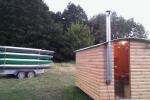 Pirtis ant Šešupės kranto, baidarių nuoma