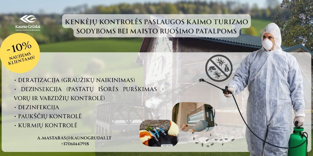 Kaitēkļu apkarošanas pakalpojumi lauku mājām