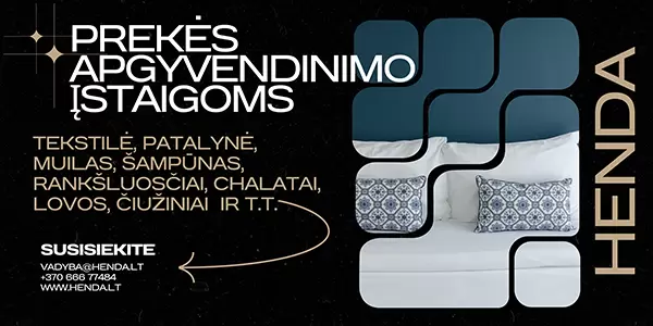 Prekės, sodyboms, viešbučiams ir apgyvendinimo įstaigoms