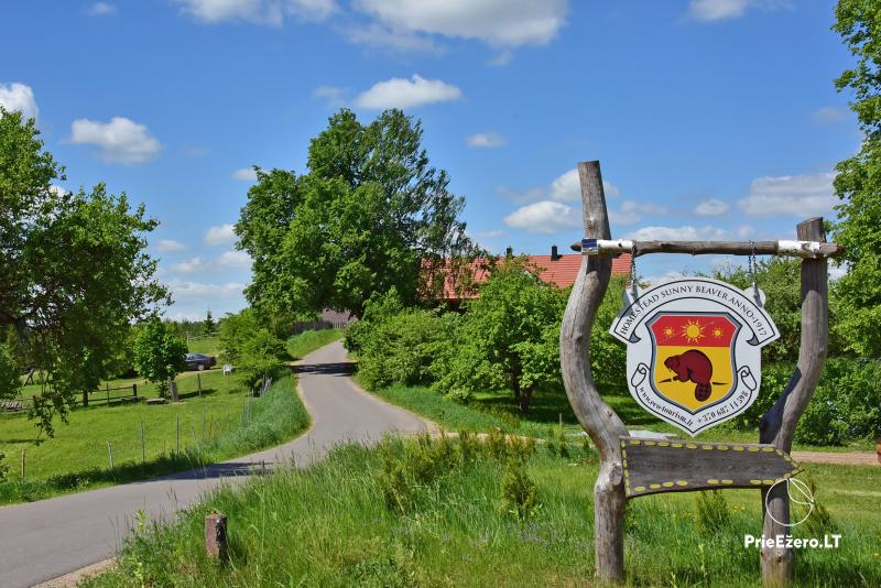 Naujos sodybos Saulėtas Bebras nuoma poilsiui, renginiams, vestuvėms prie Trakų
