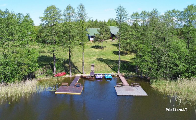 Namelių nuoma sodyboje ant ežero kranto, Lazdijų rajone „Akmenėlis“
