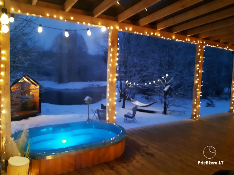 Privatus namelis tik DVIEMS - Cinamonas su Jakuzzi + Aromaterinė pirtelė