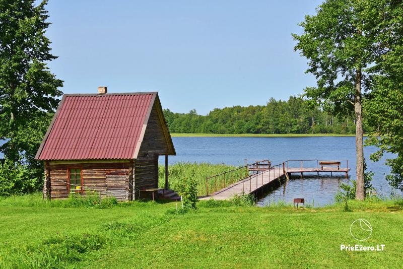 Baidarės, namo dalies nuoma, stovyklavietė ant ežero kranto prie Ignalinos