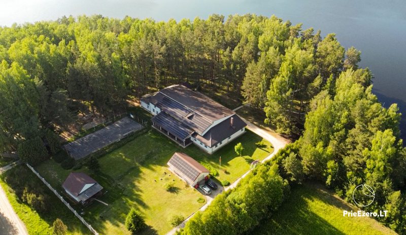 Sodyba „Ažvintis“ ant ežero kranto Švedriškėje, Ignalinos r. 145 miegamųjų vietų. Galimas pilnas maitinimas