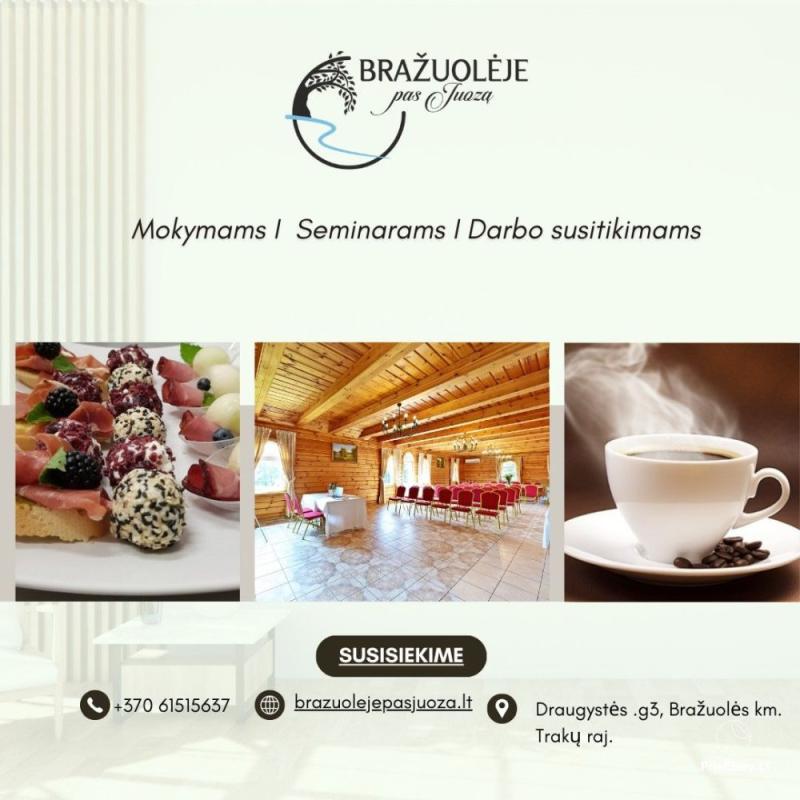 Sodybos nuoma Trakų rajone seminarams darbostogoms mokymams konferencijoms įmonės renginiams