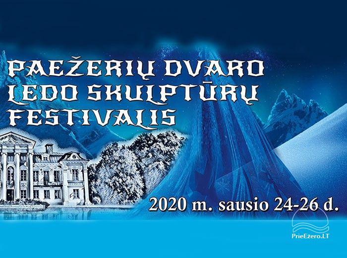 Paežerių dvaro ledo skulptūrų festivalis „Pasakų miškas“